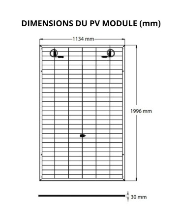 Kit photovoltaïque 3 kW 6 modules SUNPOWER au sol