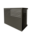 Cache climatiseur - pompe à chaleur ALUMINIUM GRIS TERRE D'OMBRE taille XL