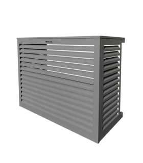 Cache climatiseur - pompe à chaleur ALUMINIUM GRIS POUSSIÈRE taille S
