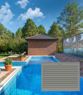 Cache climatiseur - pompe à chaleur ALUMINIUM GRIS POUSSIÈRE taille XL