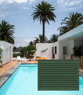 Cache climatiseur - pompe à chaleur ALUMINIUM VERT MOUSSE taille S