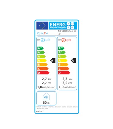 Performance énergétique A Climatiseur vertical KLIMEA - Solution chauffage et froid écologique R32