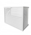 Cache climatiseur - pompe à chaleur ALUMINIUM BLANC taille M
