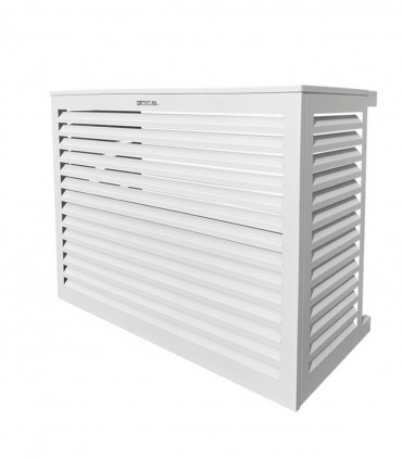 Cache climatiseur - pompe à chaleur ALUMINIUM BLANC taille XL