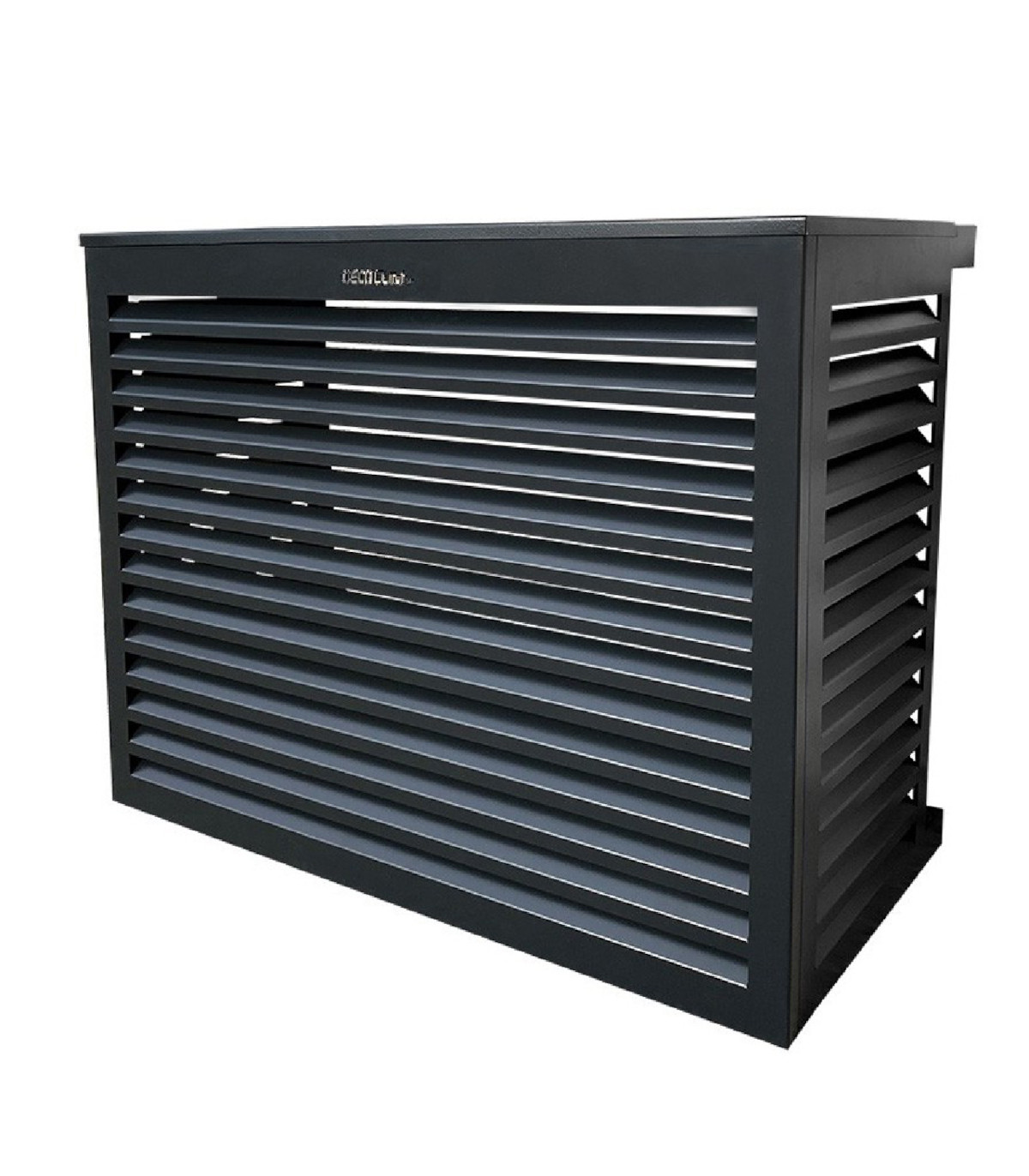 Cache de pompe à chaleur aluminium anthracite (taille XL) - MISTER-EnR