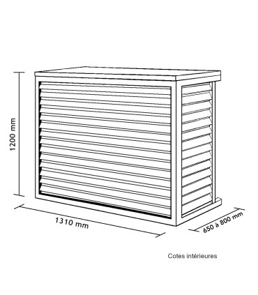 Cache climatiseur - pompe à chaleur ALUMINIUM BLANC taille XL